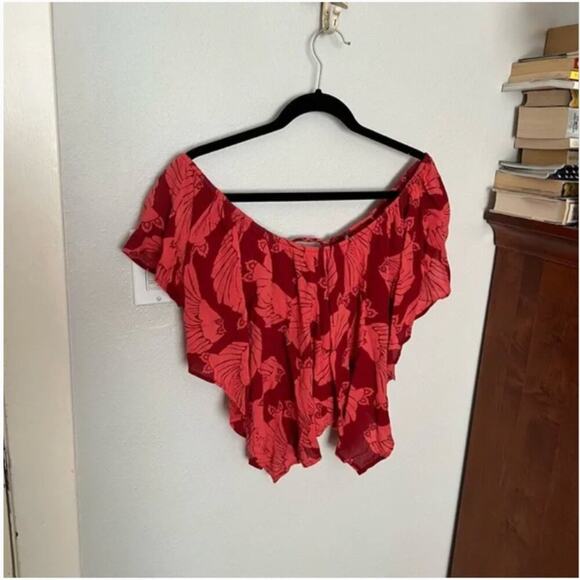 Free People Merpati Printed Off-the-Shoulder Top - Picture 4 of 9